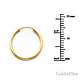 Polished Endless Petite Hoop Earrings - 14K Yellow Gold 2mm x 0.6 inch thumb 1