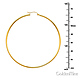 Polished Hinge Extra Large Hoop Earrings - 14K Yellow Gold 2mm x 2.6 inch thumb 1