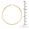 Polished Hinge Extra Large Hoop Earrings - 14K Yellow Gold 2mm x 2.6 inch thumb 1