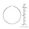 Polished Hinge Large Hoop Earrings - 14K White Gold 2mm x 2.16 inch thumb 1