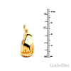 Thick Polished Small Bangle Hoop Earrings - 14K Yellow Gold thumb 1