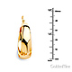 Thick Polished Large Bangle Hoop Earrings - 14K Yellow Gold thumb 1