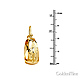 Thick Diamond-Cut Star Small Bangle Hoop Earrings - 14K Yellow Gold thumb 1