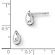 White Ice Diamond Accent Raindrop Earrings - Sterling Silver thumb 2