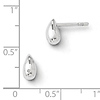 White Ice Diamond Accent Raindrop Earrings - Sterling Silver thumb 2