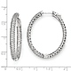 Elliot Skye In & Out 3-Row Pave CZ Medium Oval Hoop Earrings - Sterling Silver Rhodium thumb 1