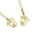 5mm 14K Yellow Gold Heart CZ Birthstone Stud Earrings thumb 1