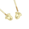 Flower 14K Yellow Gold Aquamarine CZ March Birthstone Stud Earrings thumb 1
