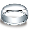 8mm Classic Light Comfort-Fit Dome Milgrain Men's Wedding Band - Platinum thumb 0