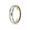 4.5mm 14K Two-Tone Gold Comfort Fit High Polished Benchmark Wedding Band thumb 0