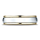 6mm 14K Two-Tone High Polished Comfort Fit Benchmark Wedding Ring thumb 2