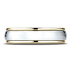 6mm 14K Two-Tone High Polished Comfort Fit Benchmark Wedding Ring thumb 2