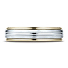 6mm 14K Two-Tone High Polished Center Cut Benchmark Wedding Ring thumb 1