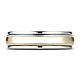 6mm 14K Two-Tone High Polished Milgrain Benchmark Wedding Ring thumb 1