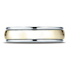 6mm 14K Two-Tone High Polished Comfort Fit Benchmark Wedding Ring thumb 1