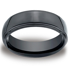 7mm Ceramic High Polished Design Ring