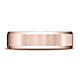 6mm 14K Rose Gold Beveled Edge Satin Finished Benchmark Wedding Band thumb 1