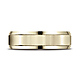 6mm 14K Yellow Gold Satin Grooved Beveled Wedding Band Ring by Benchmark thumb 1