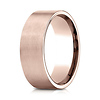 8mm 14K Rose Gold Satin Finish Benchmark Wedding Band thumb 0