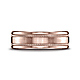7.5mm 14K Rose Gold Rope Benchmark Wedding Ring with Satin Finish thumb 1