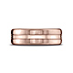 7.5mm 14K Rose Gold Satin Finished Center Cut Benchmark Wedding Band thumb 1