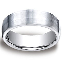 7.5mm Cobaltchrome Satin Flat Design Comfort-Fit Wedding Band