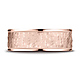 8mm 14K Rose Gold High Polish Hammered Benchmark Wedding Band thumb 1