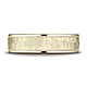 6mm 14K Yellow Gold Hammered Benchmark Wedding Band thumb 1