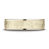 6mm 14K Yellow Gold Hammered Benchmark Wedding Band thumb 1