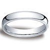 4.5mm Euro Comfort-Fit Flat Classic Wedding Band - 14K, 18K White Gold thumb 0