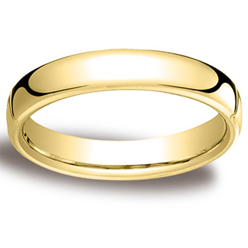 14K Yellow Gold Comfort Fit Wedding Band Ring – 2mm 3mm 4mm 5mm Unisex