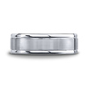 7mm 14K White Gold Four Sided Benchmark Wedding Band thumb 1