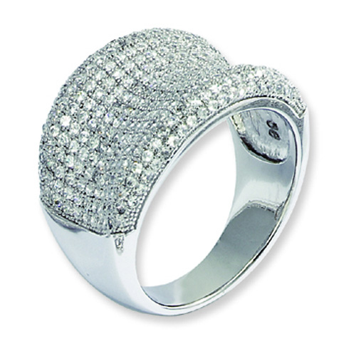 Elliot Skye Sterling Silver Micro Pave Cubic Zirconia Cocktail Ring Slide 0