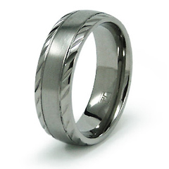 7mm Grooved Stainless Steel Ring