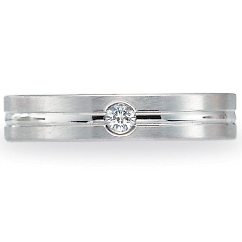 4mm Diamond Flat Comfort Fit Benchmark Promise Ring (0.06ctw) Slide 1