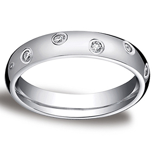 4mm 14K White Gold Eternity Comfort Fit Ring (0.24ctw) (size 6.5) Slide 0