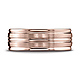 8mm 14K Rose Gold Center Groove Satin Finish Benchmark Wedding Band thumb 1