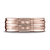 8mm 14K Rose Gold Center Groove Satin Finish Benchmark Wedding Band thumb 1