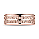 7.5mm 14K Rose Gold Double Hammered Center Benchmark Wedding Band thumb 1