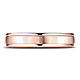 4mm 14K Rose Gold Satin Finished Benchmark Wedding Band thumb 1