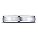 4mm 14K White Gold Satin Finished Benchmark Wedding Band thumb 1