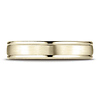 4mm 14K Yellow Gold Satin Finished Benchmark Wedding Band thumb 1