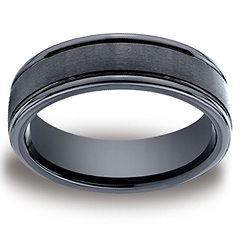 6mm Ceramic Satin-Finished Round Edge Design Ring
