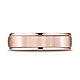 6mm 14K Rose Gold Satin Finish High Polished Benchmark Wedding Ring thumb 1