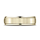 6mm 14K Yellow Gold Satin Finish High Polished Benchmark Wedding Ring thumb 1