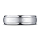 6mm 14K White Gold Wired Finished Benchmark Wedding Band thumb 1