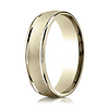 6mm 14K Yellow Gold Wired Finished Benchmark Wedding Band thumb 0