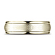 6mm 14K Yellow Gold Wired Finished Benchmark Wedding Band thumb 1
