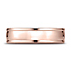 6mm 14K Rose Gold High Polish Benchmark Wedding Band thumb 1