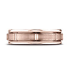 6mm 14K Rose Gold Center Cut High Polish Benchmark Wedding Band thumb 1
